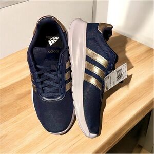 🆕 Adidas Blue and Gold Athletic Shoes Size 8